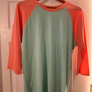 Light Orange and Teal Randy Tee